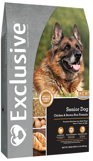 Exclusive Senior Dog Chicken & Brown Rice Formula